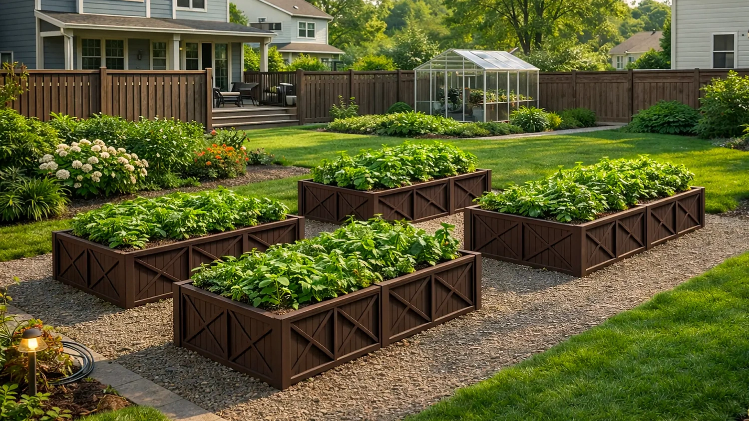 Грядка модульная Астра 900х320х40мм Коричневый (комплект 2 модуля)