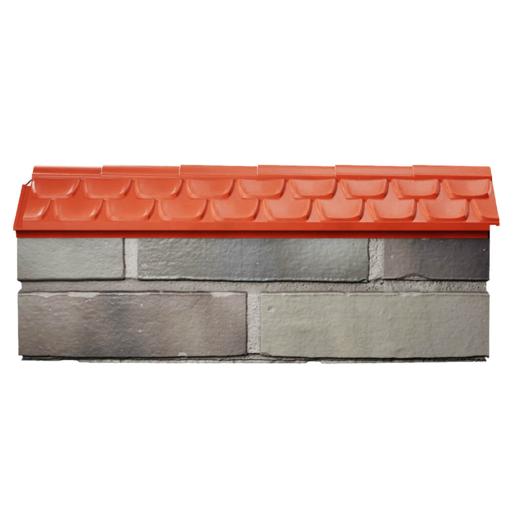 Парапет Zking Эльбрус Красный с посадкой на 0.5 кирпича (130мм) в Магадане фото