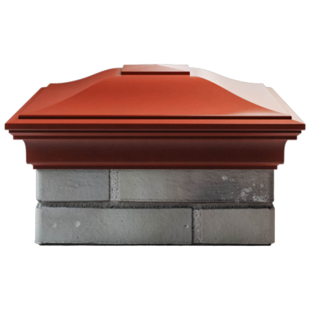 Колпак Zking Монблан Красный на столб 1.5х1.5 кирпича (385х385мм) Магадан фото