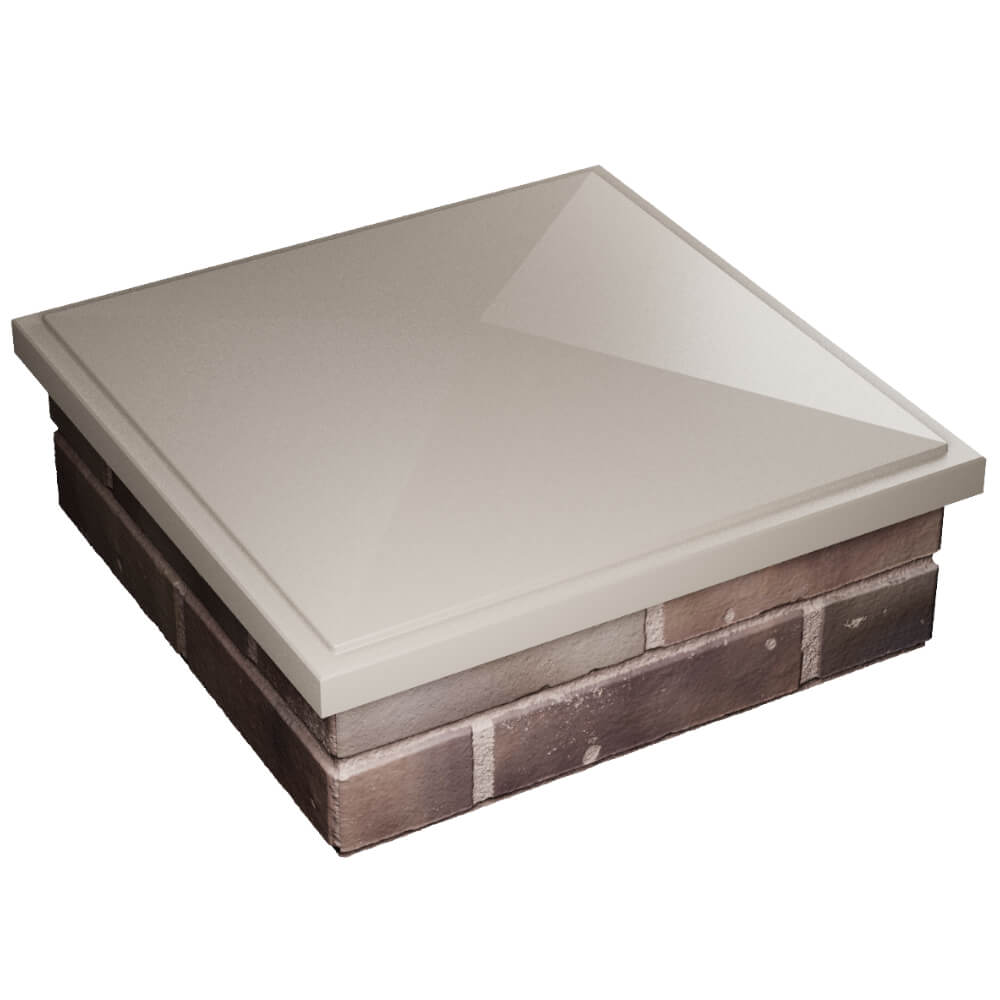 Колпак Zking БонаМоно Бежевый на столб 2х2 кирпича (515х515, 530х530мм) в Магадане фото