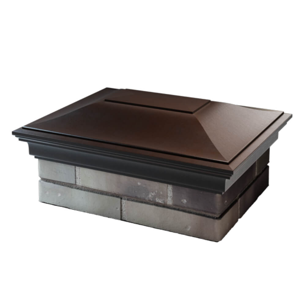 Колпак Zking Монблан Коричневый на столб 2х1.5 кирпича (515х385мм) в Магадане фото