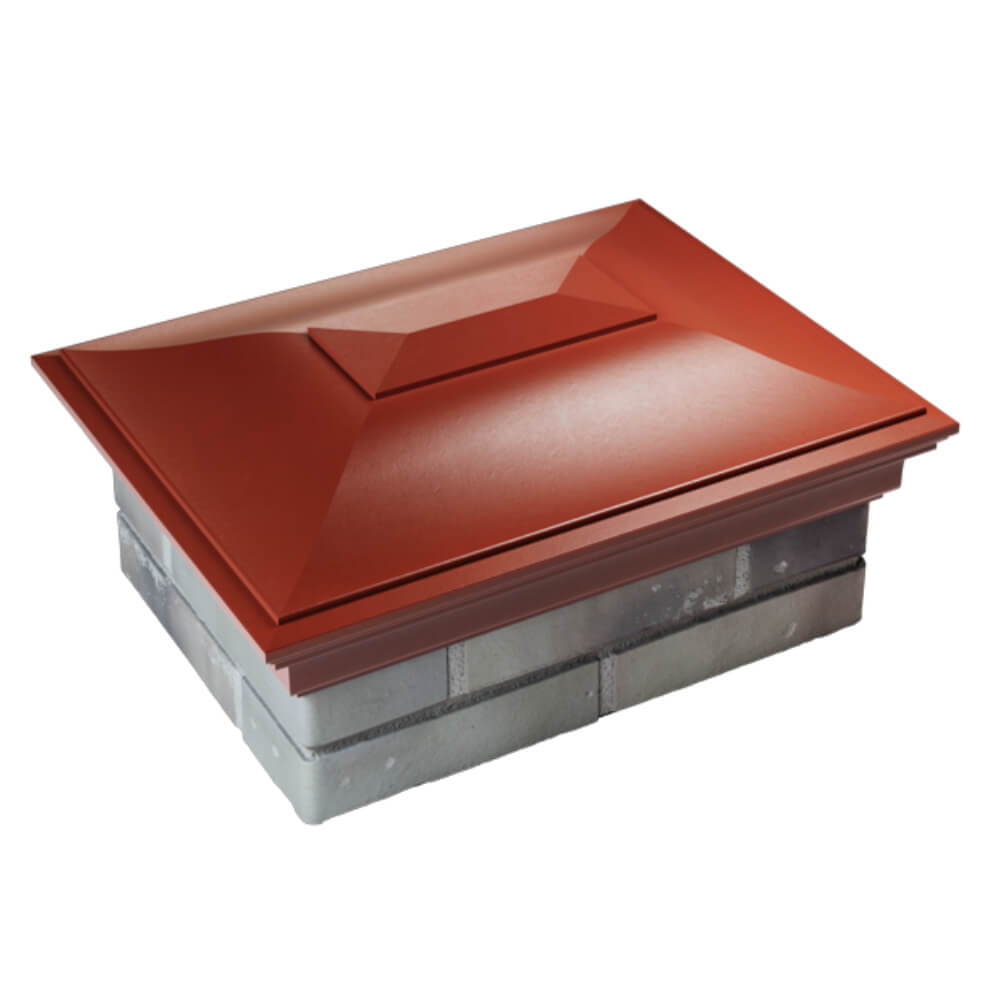 Колпак Zking Монблан Красный на столб 2х1.5 кирпича (515х385мм) Магадан фото