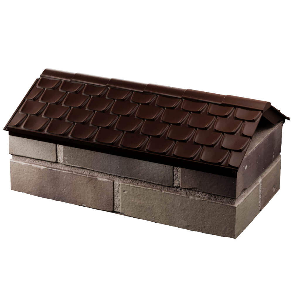 Парапет Zking Эльбрус Коричневый с посадкой на 1 кирпич (255мм) в Магадане фото