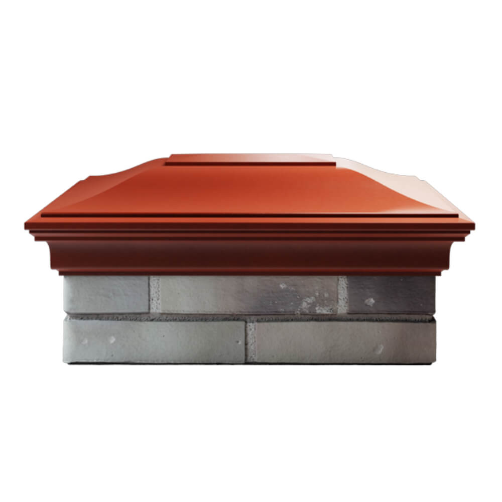 Колпак Zking Монблан Красный на столб 2х1.5 кирпича (515х385мм) в Магадане фото