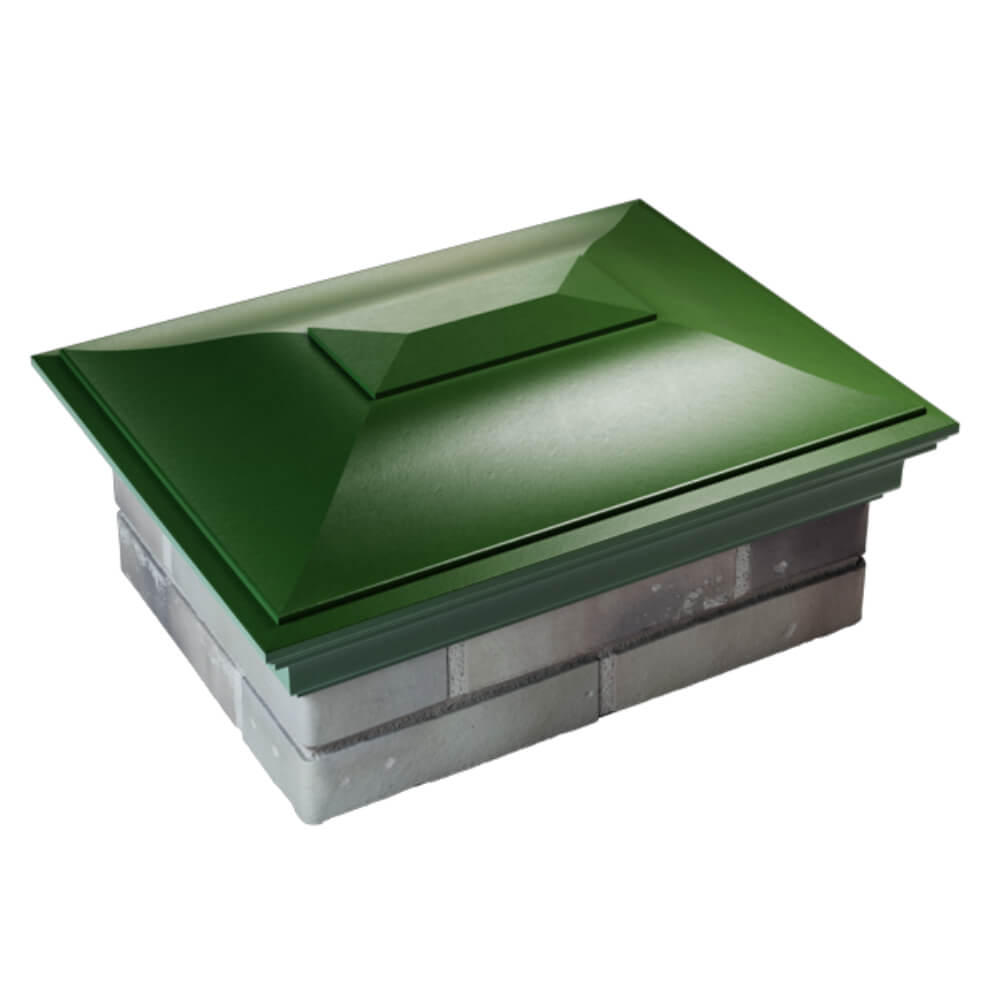 Колпак Zking Монблан Зеленый на столб 2х1.5 кирпича (515х385мм) Магадан фото