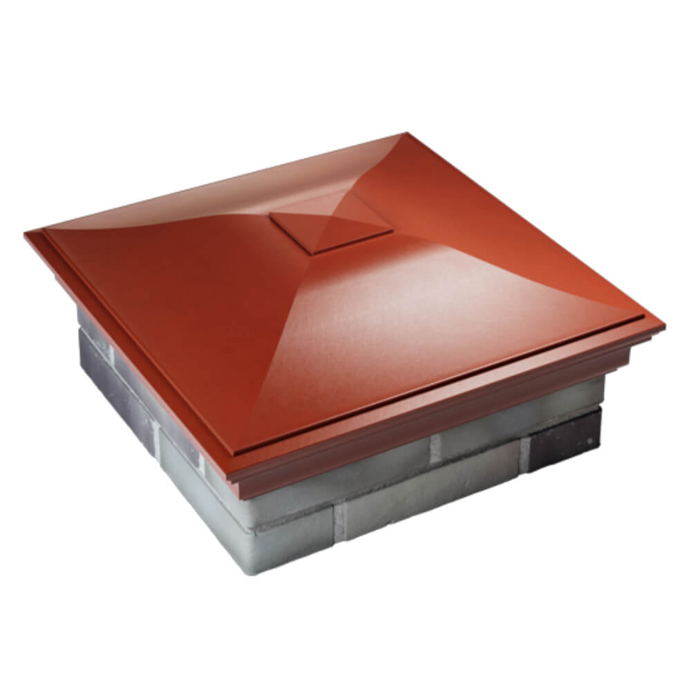 Колпак Zking Монблан Красный на столб 2х2 кирпича (515х515мм) Магадан фото