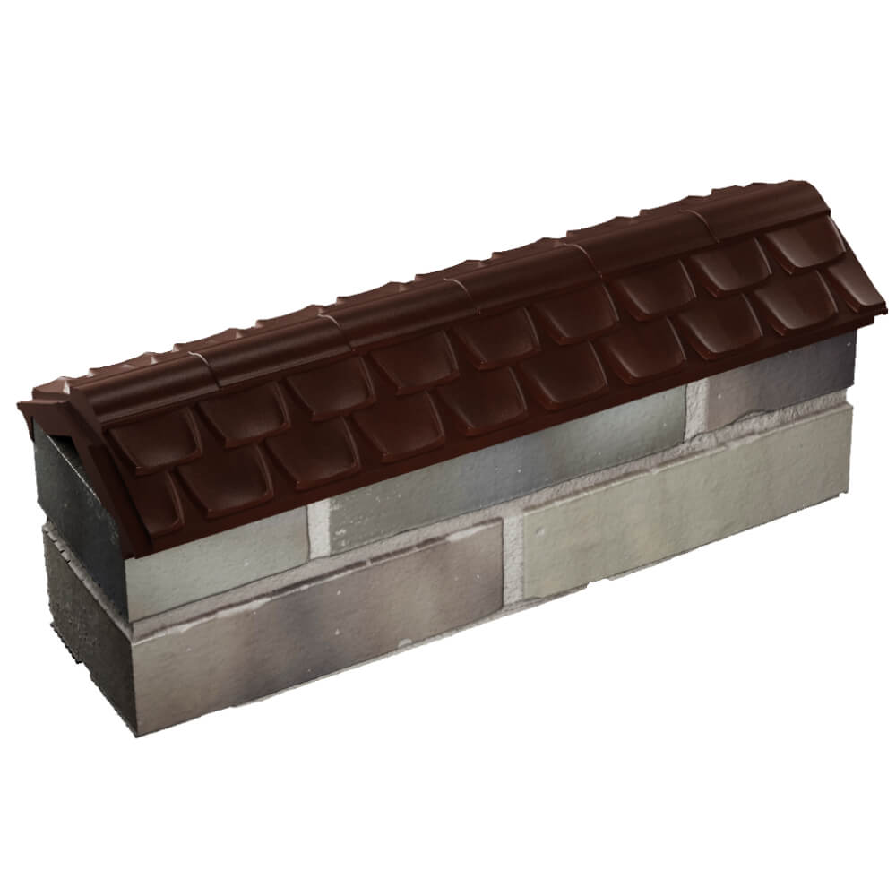 Парапет Zking Эльбрус Коричневый с посадкой на 0.5 кирпича (130мм) в Магадане фото