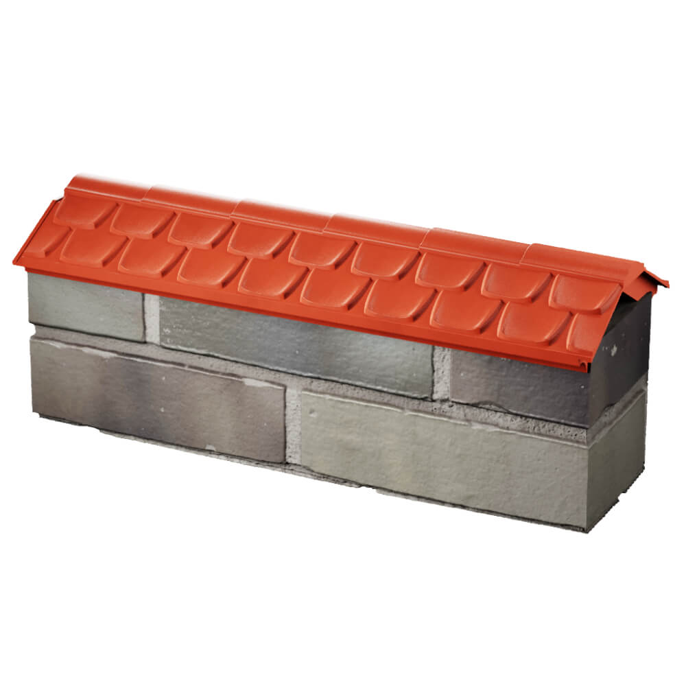 Парапет Zking Эльбрус Красный с посадкой на 0.5 кирпича (130мм) в Магадане фото