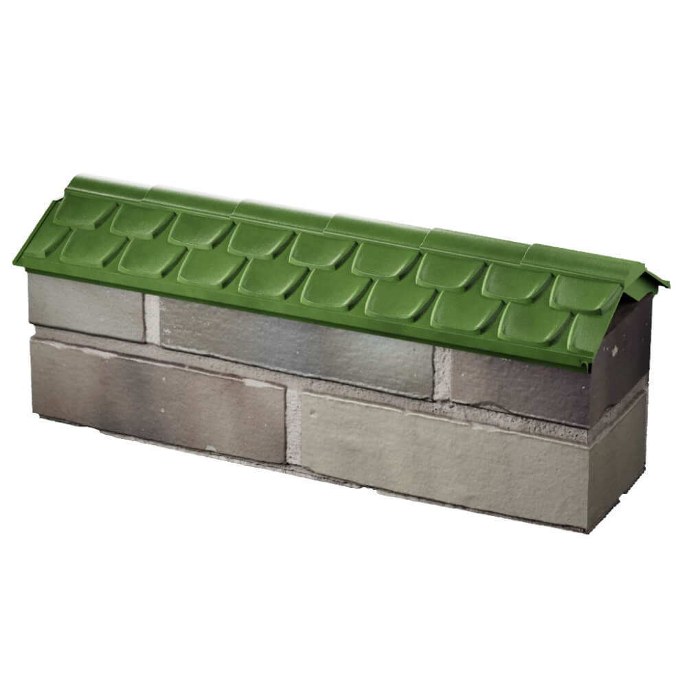 Парапет Zking Эльбрус Зеленый с посадкой на 0.5 кирпича (130мм) в Магадане фото