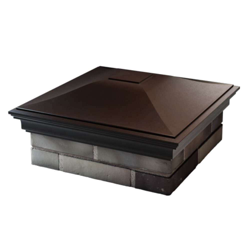 Колпак Zking Монблан Коричневый на столб 2х2 кирпича (515х515мм) в Магадане фото