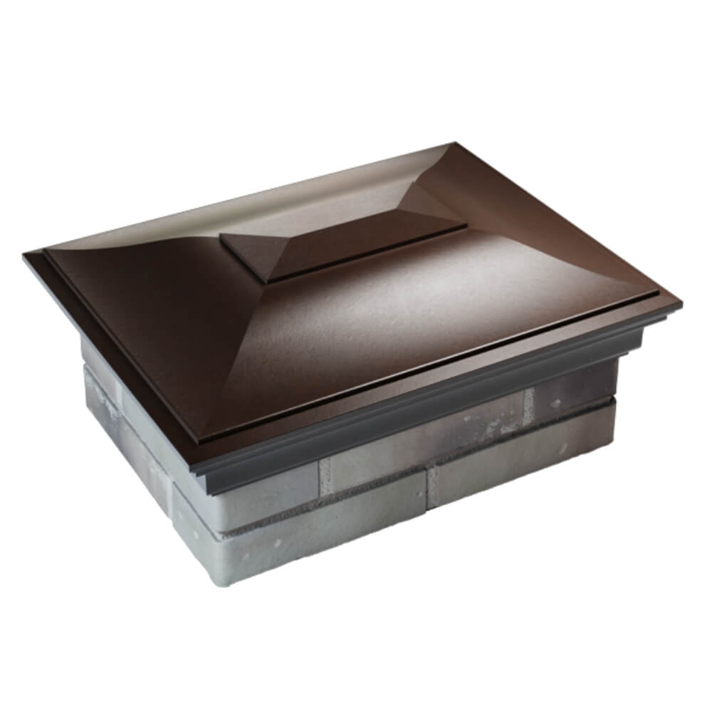 Колпак Zking Монблан Коричневый на столб 2х1.5 кирпича (515х385мм) Магадан фото