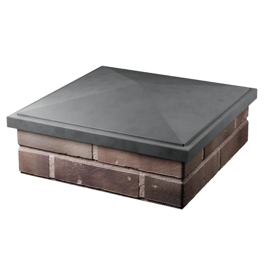 Колпак Zking БонаМоно Серый на столб 2х2 кирпича (515х515, 530х530мм) в Магадане фото