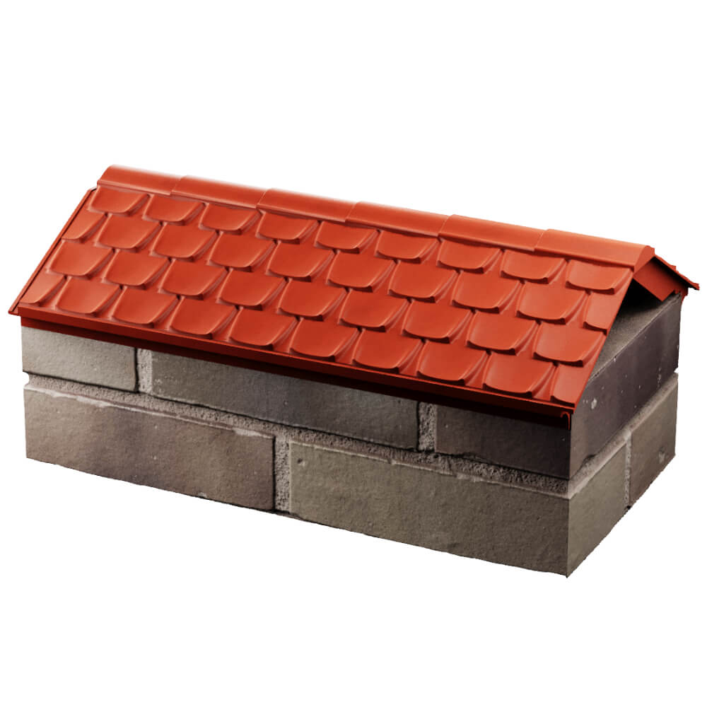 Парапет Zking Эльбрус Красный с посадкой на 1 кирпич (255мм) в Магадане фото