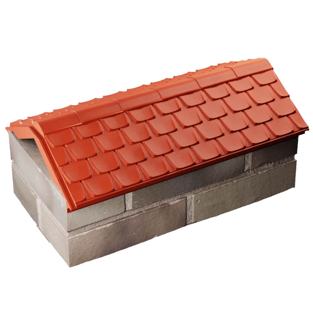 Парапет Zking Эльбрус Красный с посадкой на 1 кирпич (255мм) в Магадане фото