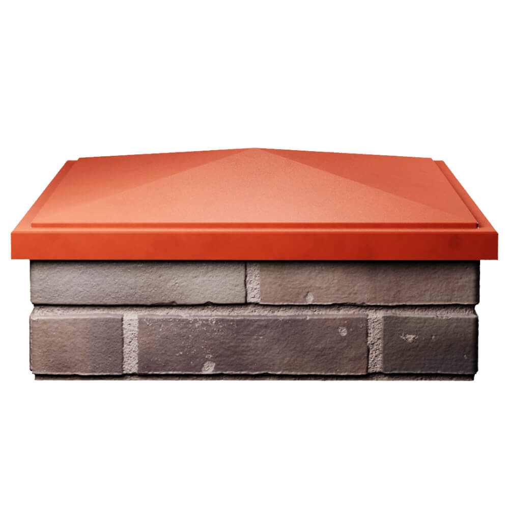 Колпак Zking БонаМоно Красный на столб 2х2 кирпича (515х515, 530х530мм) Магадан фото