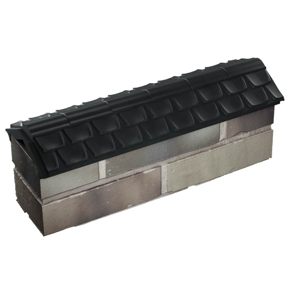 Парапет Zking Эльбрус Черный с посадкой на 0.5 кирпича (130мм) в Магадане фото