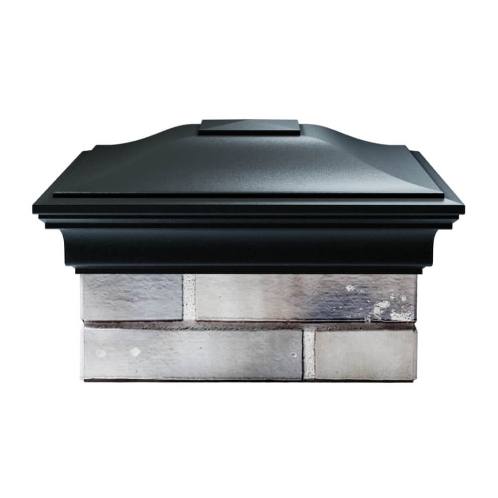 Колпак Zking Монблан Черный на столб 1.5х1.5 еврокирпича 0.7НФ (355х355мм) Магадан фото