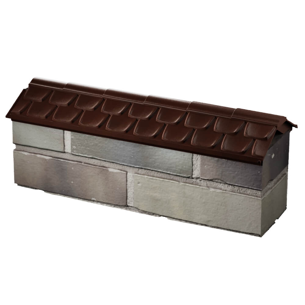 Парапет Zking Эльбрус Коричневый с посадкой на 0.5 кирпича (130мм) в Магадане фото