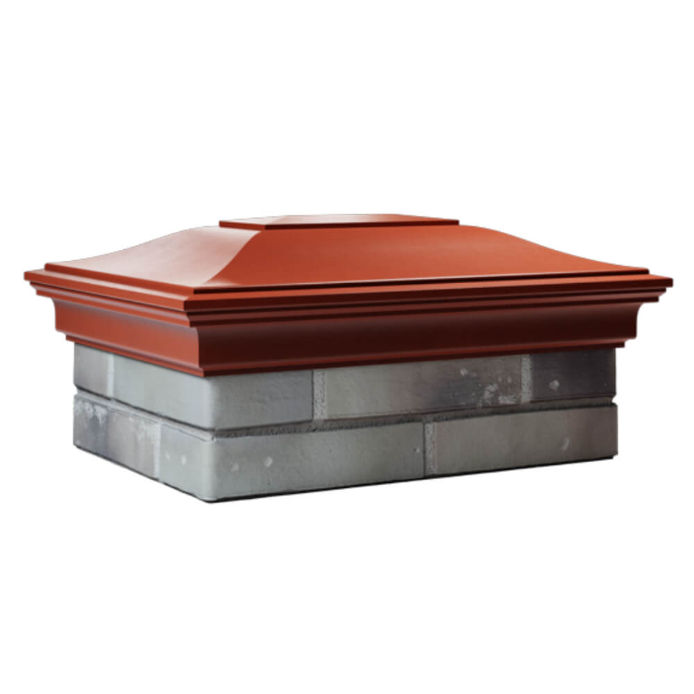 Колпак Zking Монблан Красный на столб 2х1.5 кирпича (515х385мм) в Магадане фото