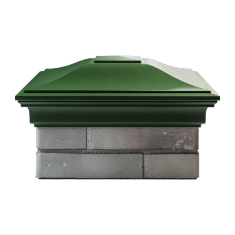 Колпак Zking Монблан Зеленый на столб 1.5х1.5 еврокирпича 0.7НФ (355х355мм) Магадан фото