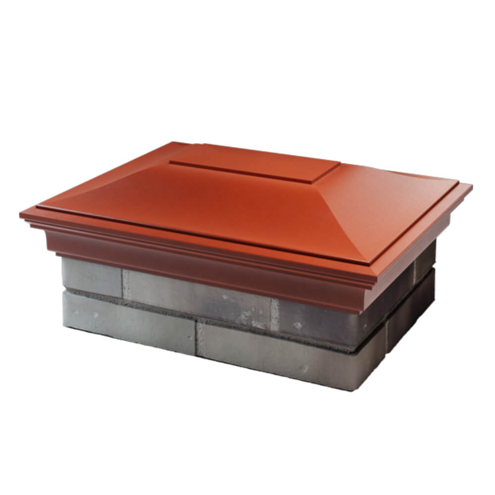 Колпак Zking Монблан Красный на столб 2х1.5 кирпича (515х385мм) в Магадане фото