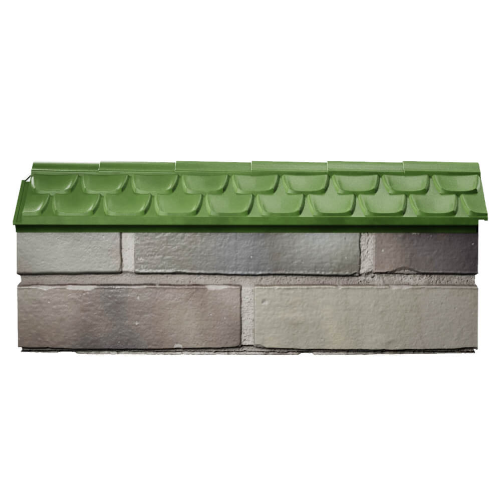 Парапет Zking Эльбрус Зеленый с посадкой на 0.5 кирпича (130мм) в Магадане фото