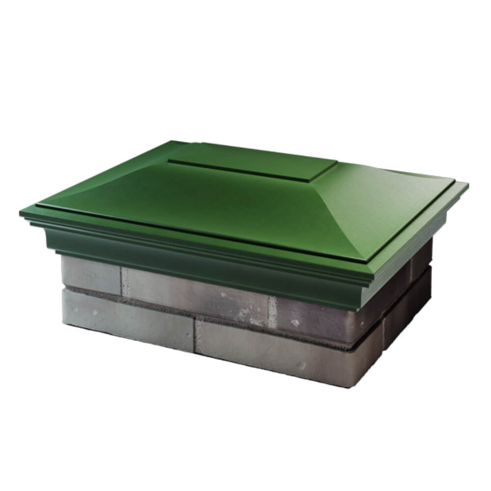 Колпак Zking Монблан Зеленый на столб 2х1.5 кирпича (515х385мм) в Магадане фото