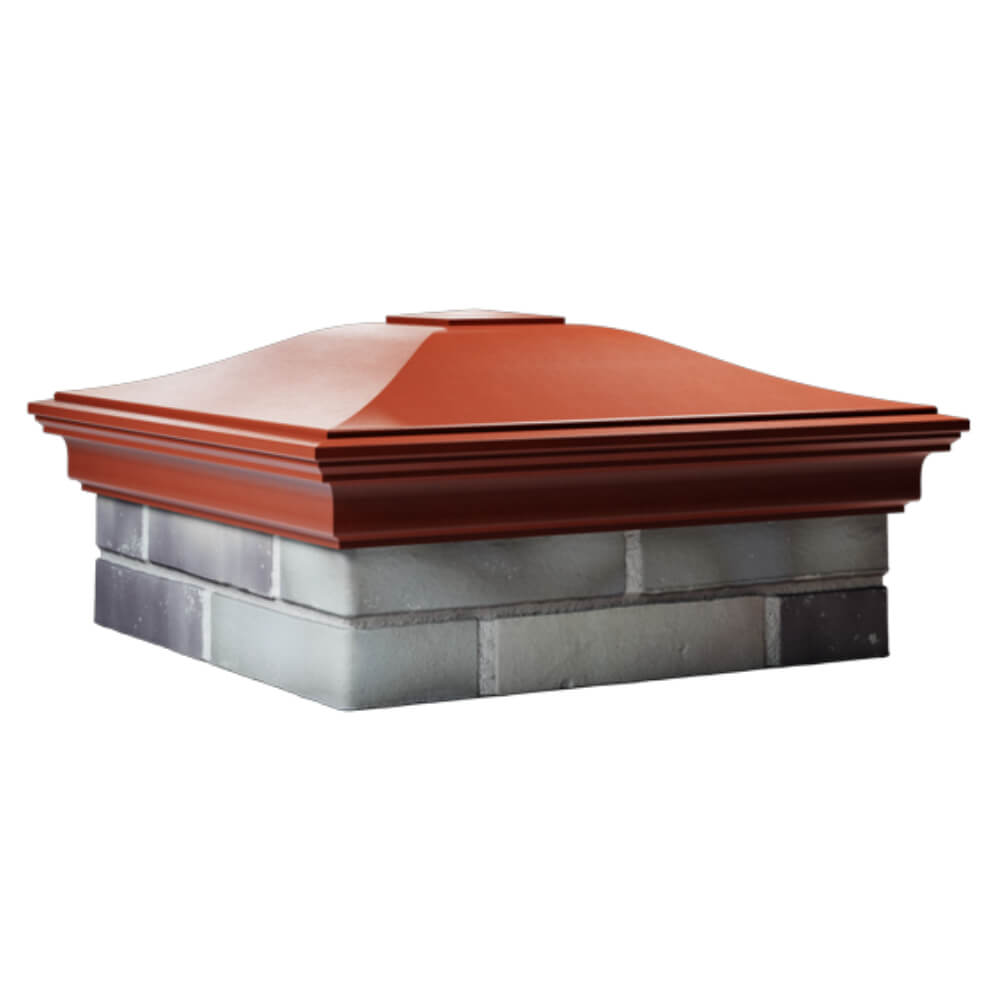 Колпак Zking Монблан Красный на столб 2х2 кирпича (515х515мм) в Магадане фото