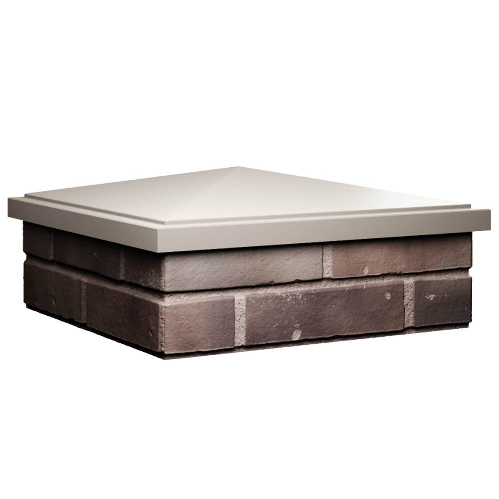 Колпак Zking БонаМоно Бежевый на столб 2х2 кирпича (515х515, 530х530мм) в Магадане фото