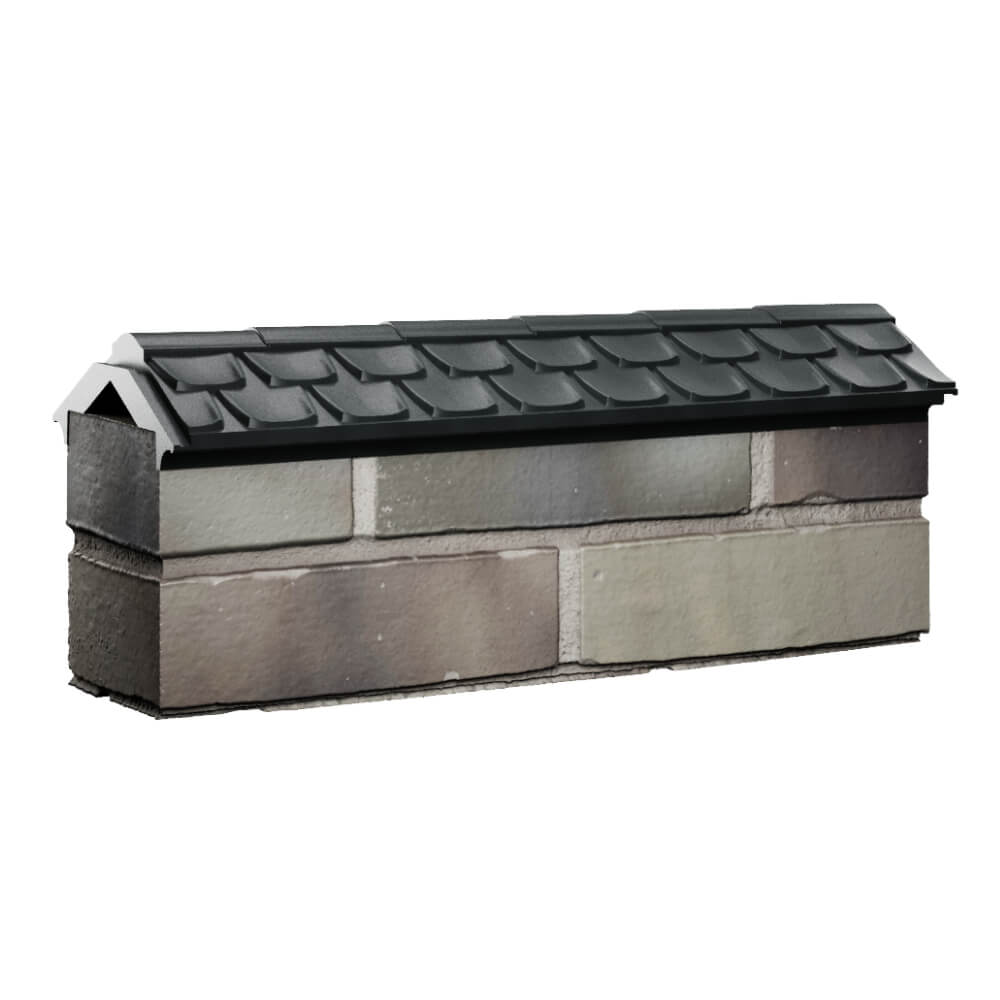 Парапет Zking Эльбрус Черный с посадкой на 0.5 кирпича (130мм) Магадан фото