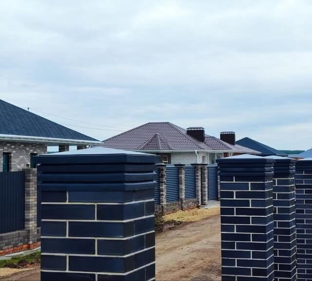 Колпак Zking Бона ХайТек Серый на столб 1.5х1.5 кирпича (385х385мм) в Магадане фото