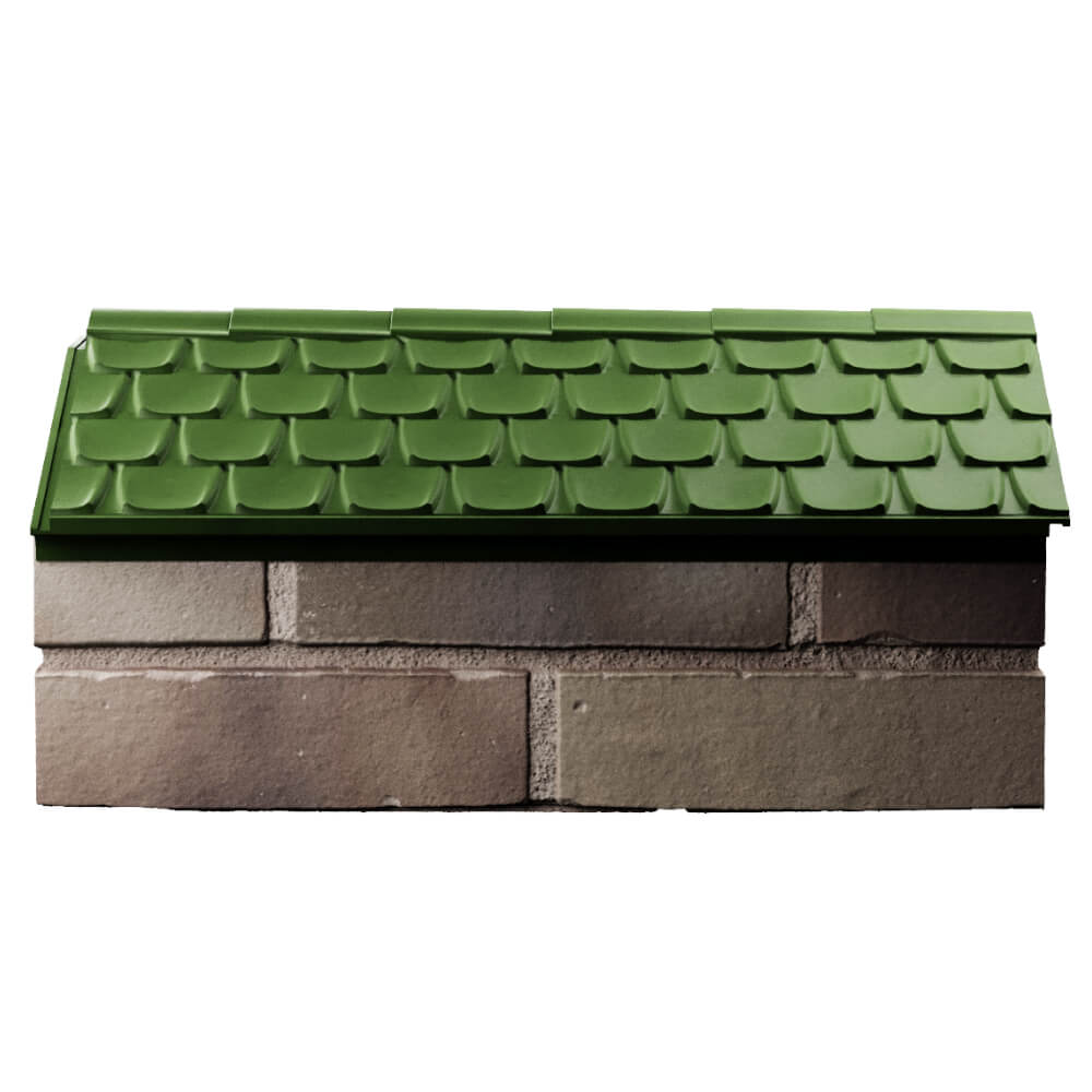 Парапет Zking Эльбрус Зеленый с посадкой на 1 кирпич (255мм) в Магадане фото