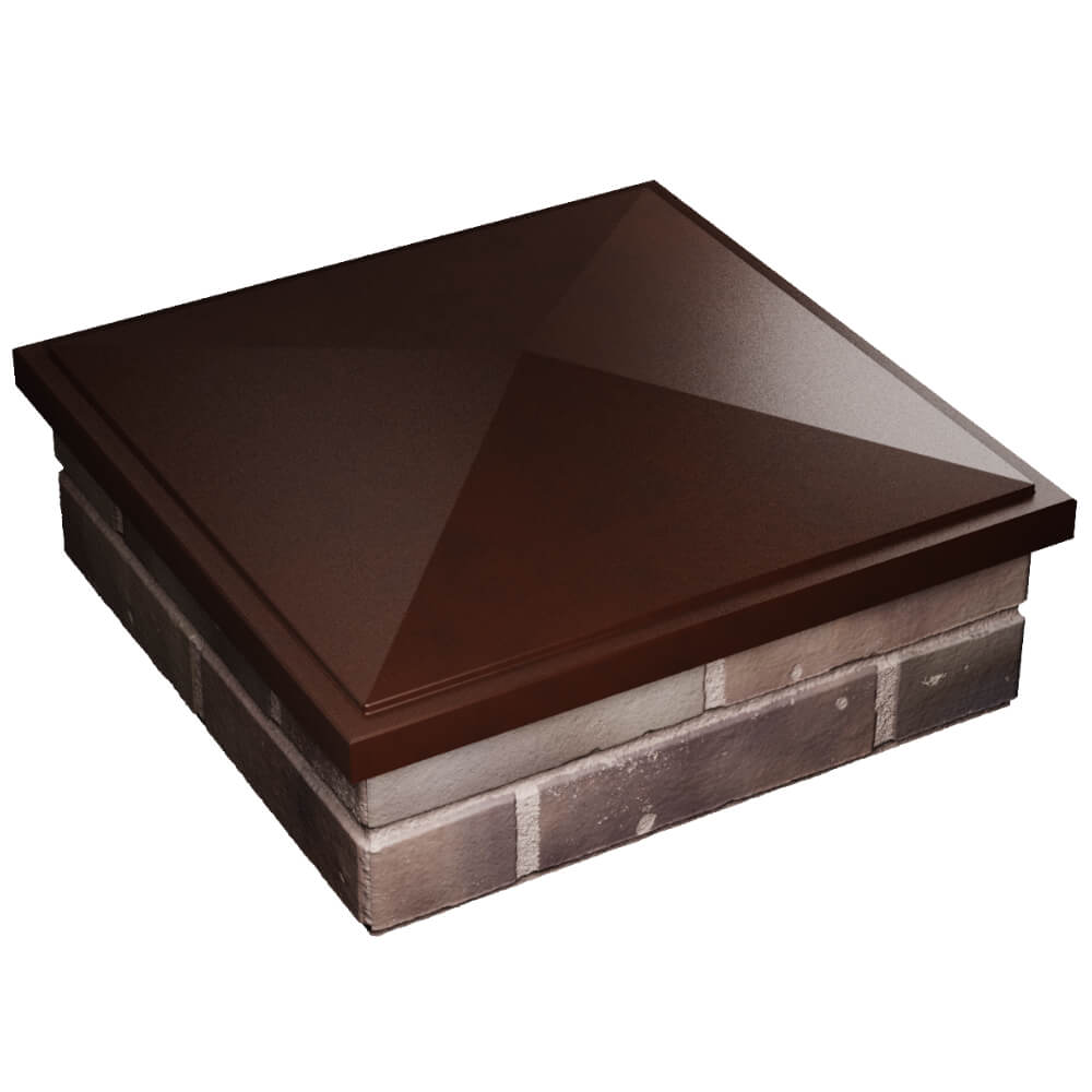 Колпак Zking БонаМоно Коричневый на столб 2х2 кирпича (515х515, 530х530мм) в Магадане фото