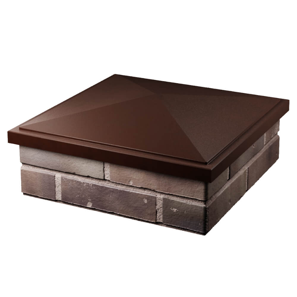 Колпак Zking БонаМоно Коричневый на столб 2х2 кирпича (515х515, 530х530мм) в Магадане фото