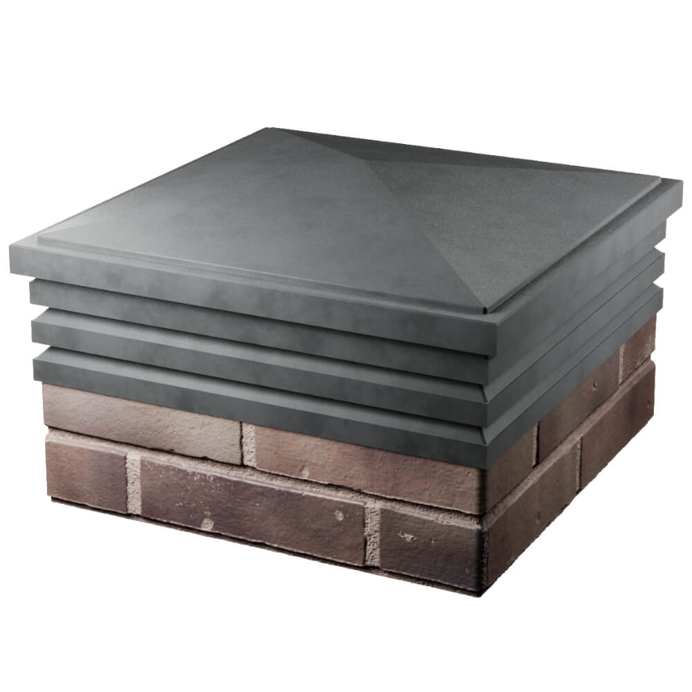 Колпак Zking Бона ХайТек Серый на столб 2х2 кирпича (513х513мм) в Магадане фото