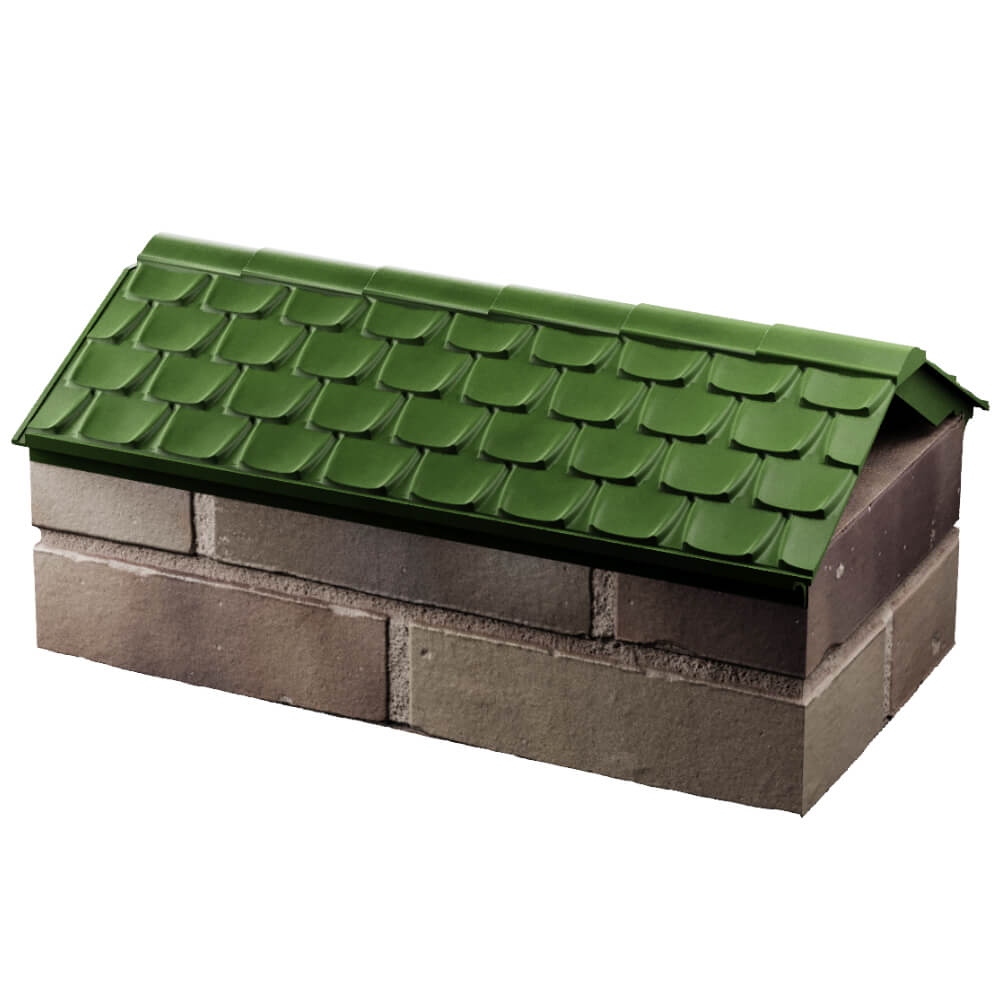 Парапет Zking Эльбрус Зеленый с посадкой на 1 кирпич (255мм) в Магадане фото