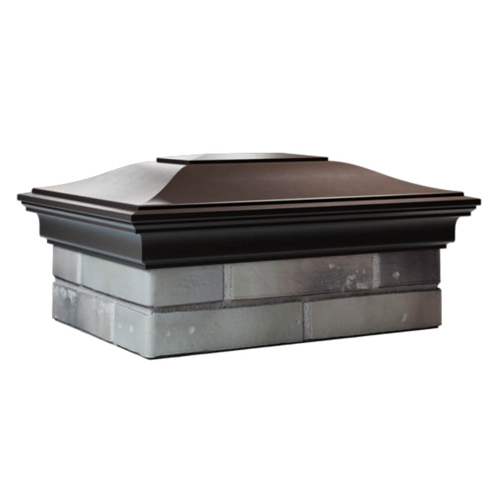 Колпак Zking Монблан Коричневый на столб 2х1.5 кирпича (515х385мм) в Магадане фото