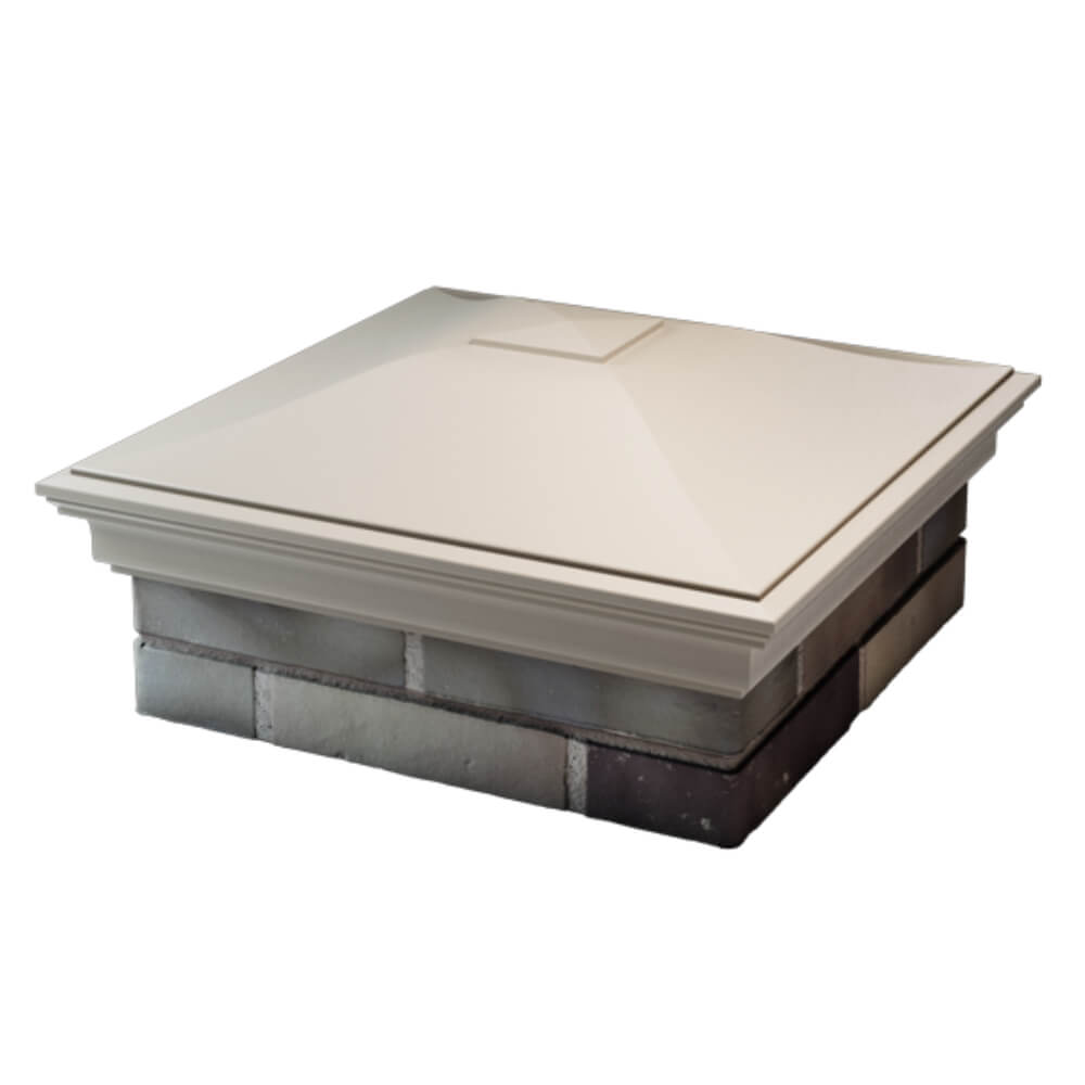 Колпак Zking Монблан Бежевый на столб 2х2 кирпича (515х515мм) в Магадане фото