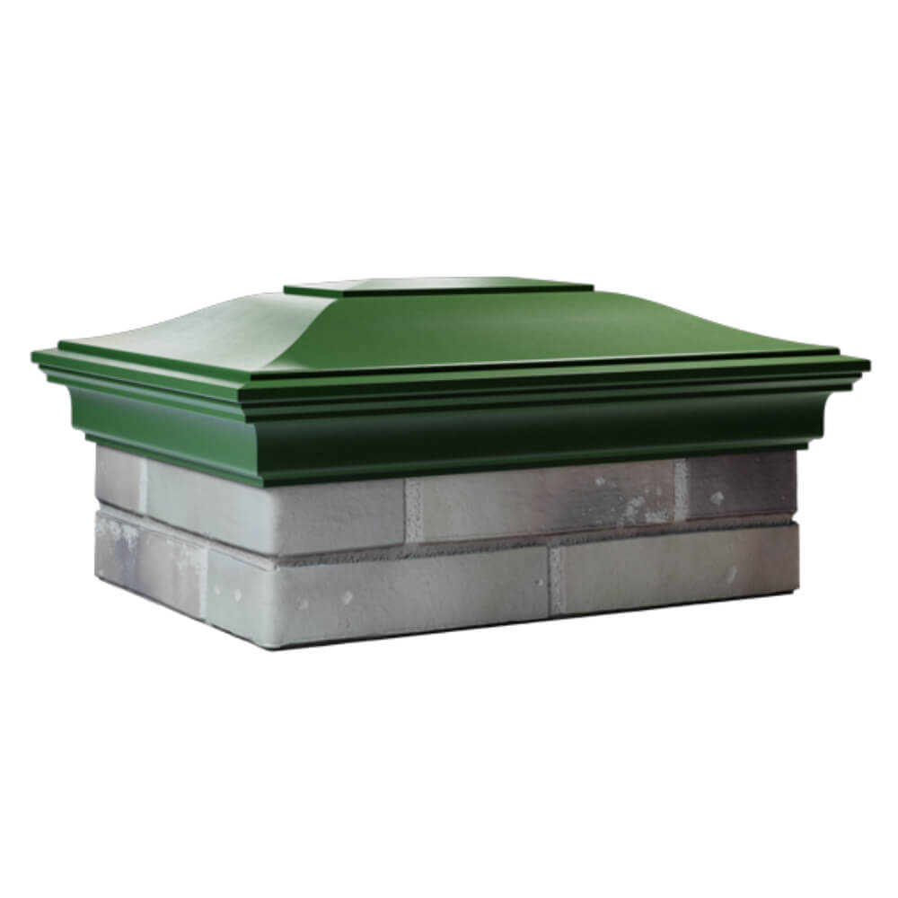 Колпак Zking Монблан Зеленый на столб 2х1.5 кирпича (515х385мм) в Магадане фото