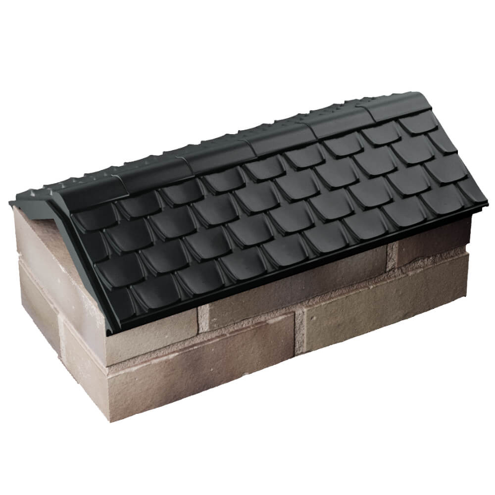 Парапет Zking Эльбрус Черный с посадкой на 1 кирпич (255мм) в Магадане фото