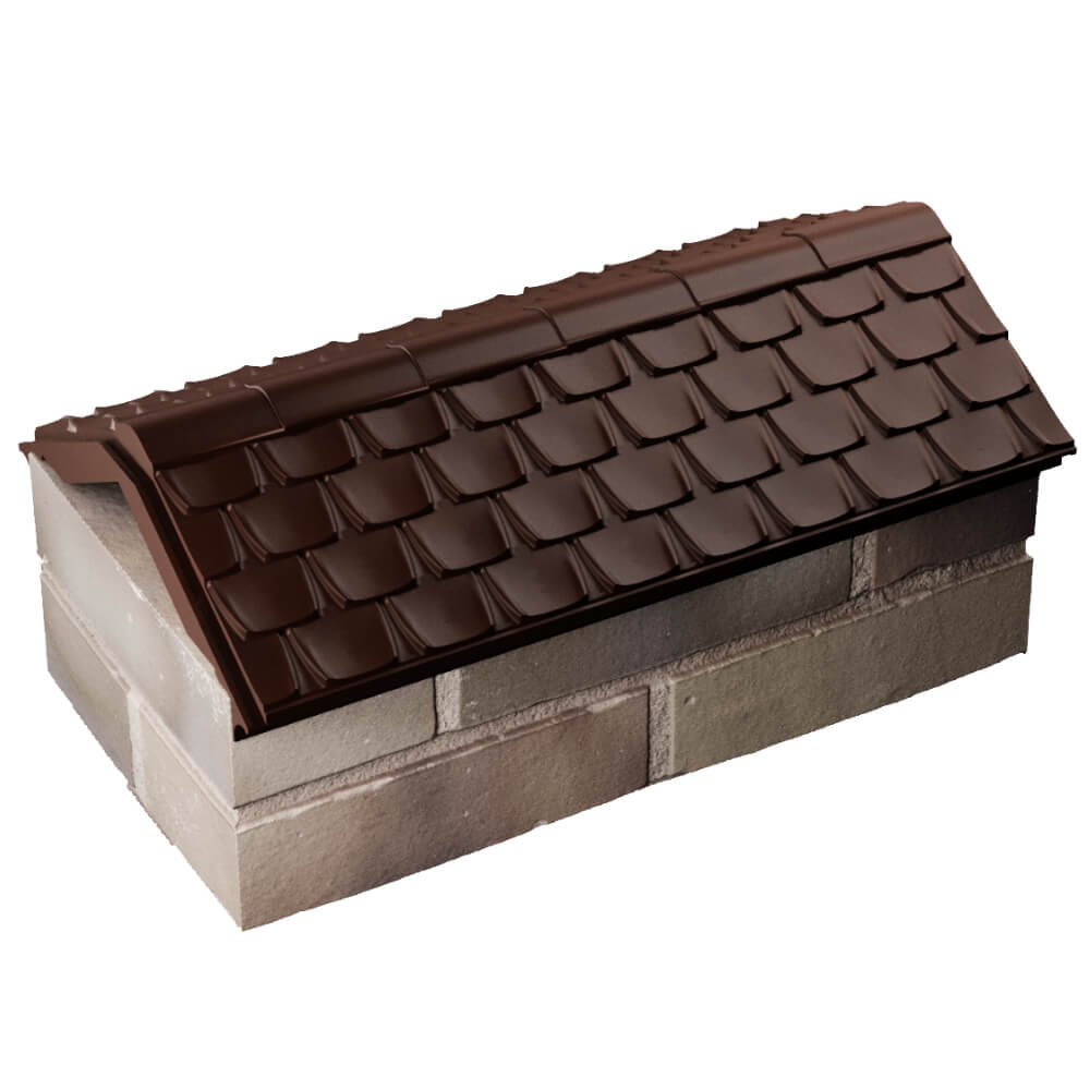 Парапет Zking Эльбрус Коричневый с посадкой на 1 кирпич (255мм) в Магадане фото