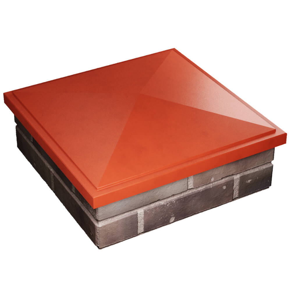 Колпак Zking БонаМоно Красный на столб 2х2 кирпича (515х515, 530х530мм) в Магадане фото