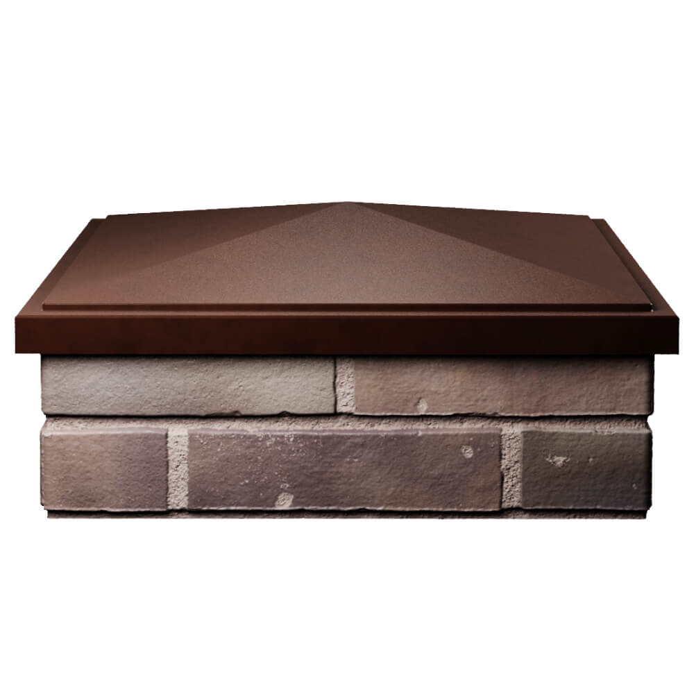 Колпак Zking БонаМоно Коричневый на столб 2х2 кирпича (515х515, 530х530мм) Магадан фото