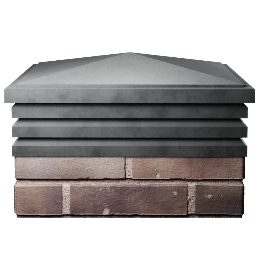 Колпак Zking Бона ХайТек Серый на столб 2х2 кирпича (513х513мм) Магадан фото