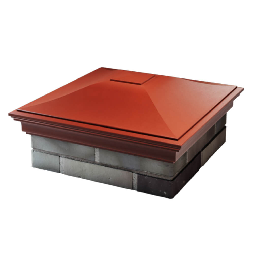 Колпак Zking Монблан Красный на столб 2х2 кирпича (515х515мм) в Магадане фото