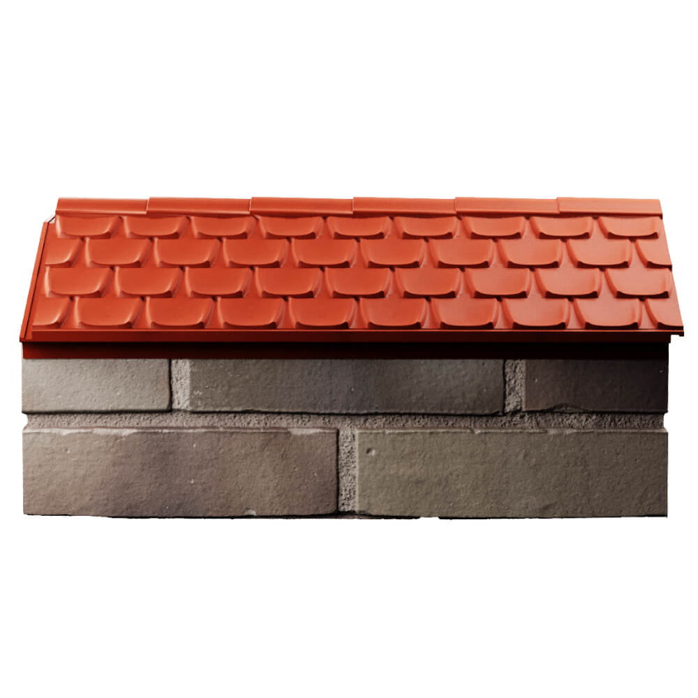 Парапет Zking Эльбрус Красный с посадкой на 1 кирпич (255мм) в Магадане фото