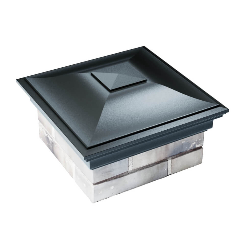 Колпак Zking Монблан Черный на столб 1.5х1.5 еврокирпича 0.7НФ (355х355мм) в Магадане фото