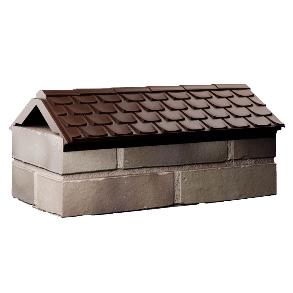 Парапет Zking Эльбрус Коричневый с посадкой на 1 кирпич (255мм) Магадан фото