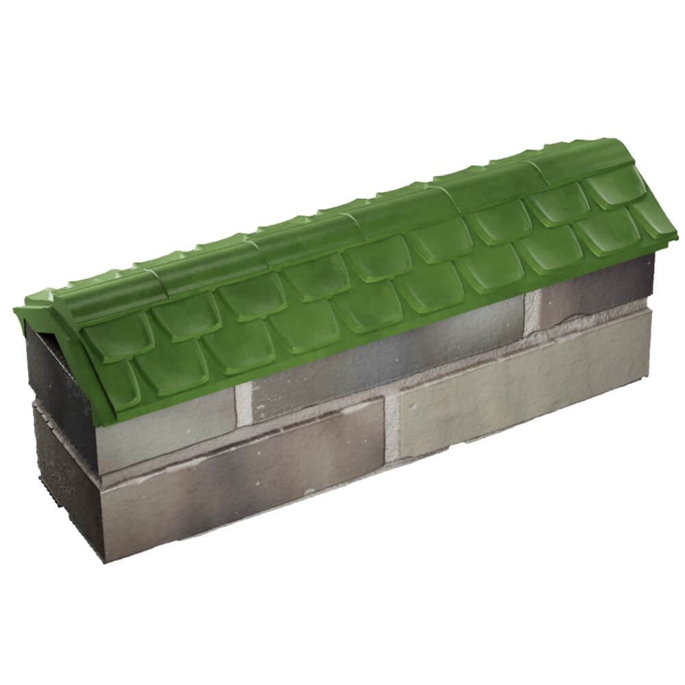 Парапет Zking Эльбрус Зеленый с посадкой на 0.5 кирпича (130мм) в Магадане фото